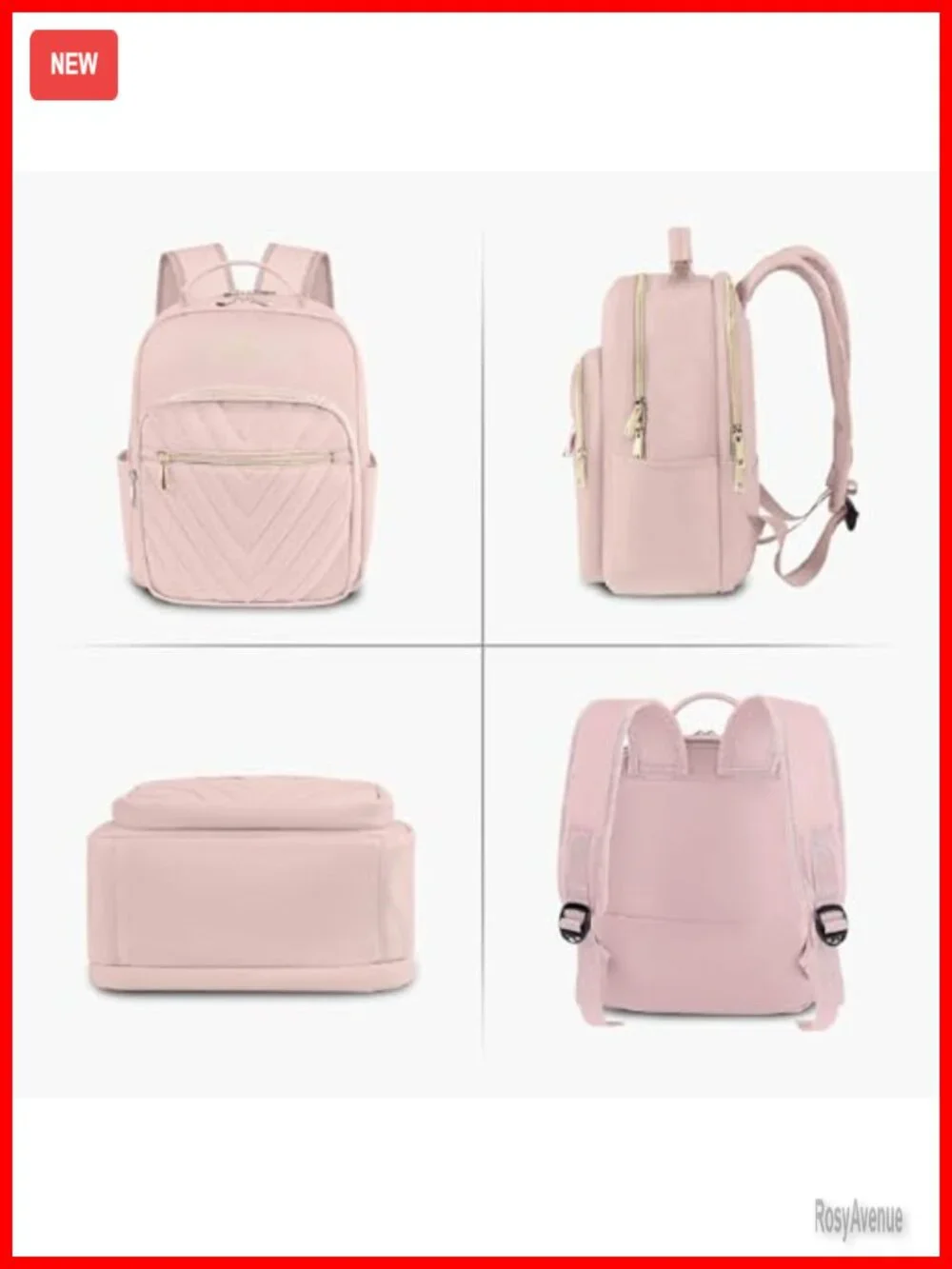 Mini Backpack for Women, Cute Daypack with Detachable Bowknot, Waterproof Nylon